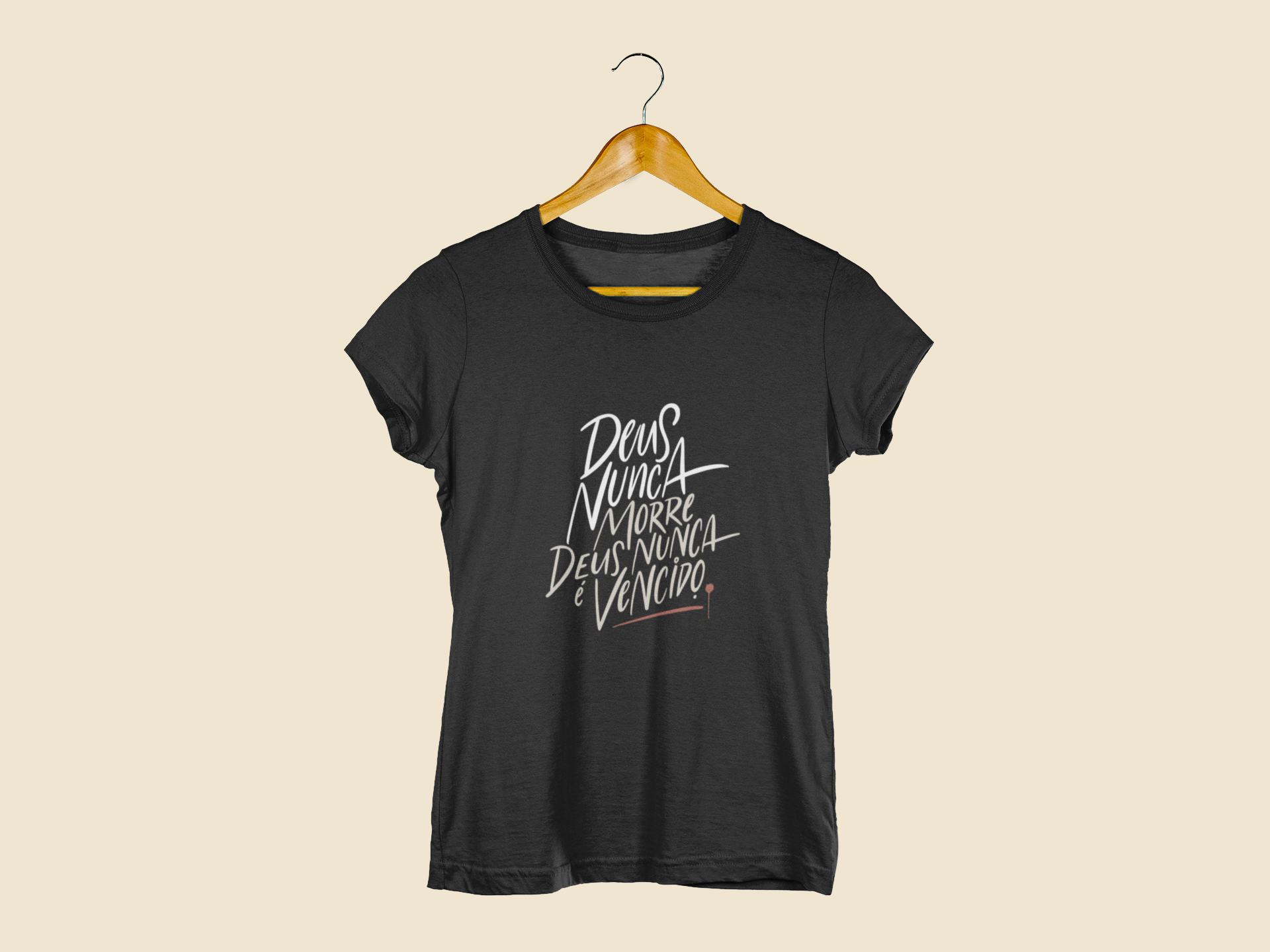 Camiseta Baby Look Cristã Feminina Deus Nunca Morre