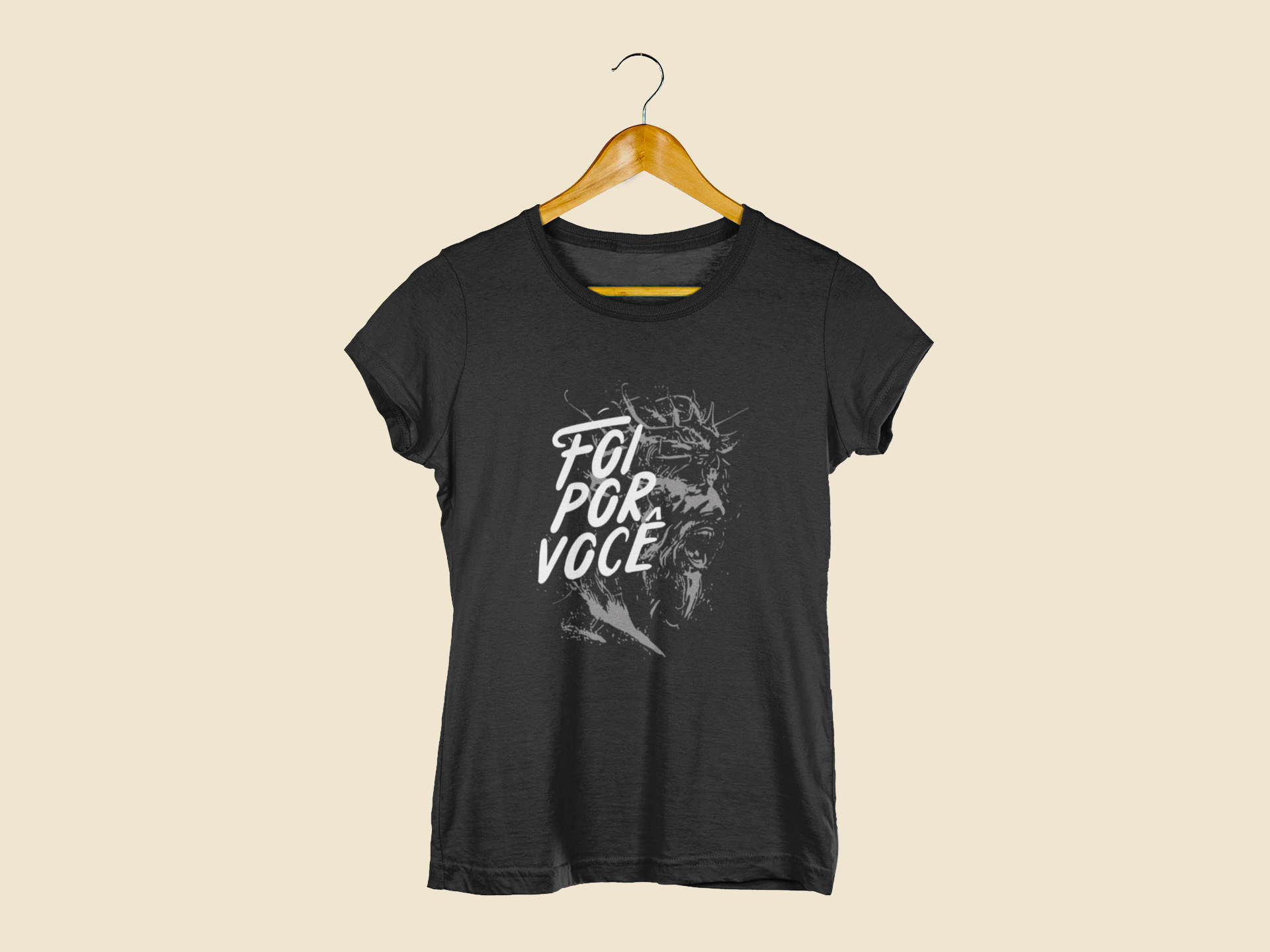 Camiseta Baby Look Cristã Feminina Foi Por Você