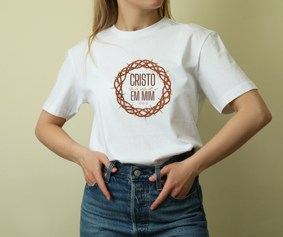 Camiseta Cristã Feminina Cristo